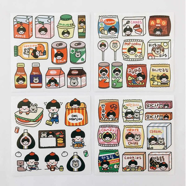 Наклейки БТС аниме