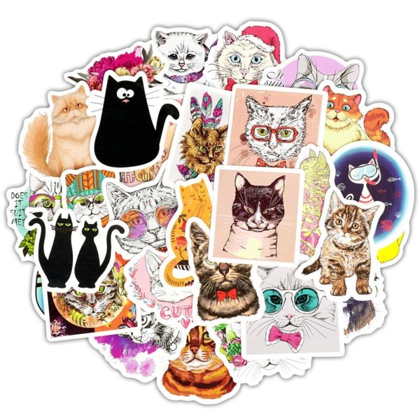 Самоделки наклейки котики