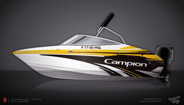 Наклейки на борт лодки