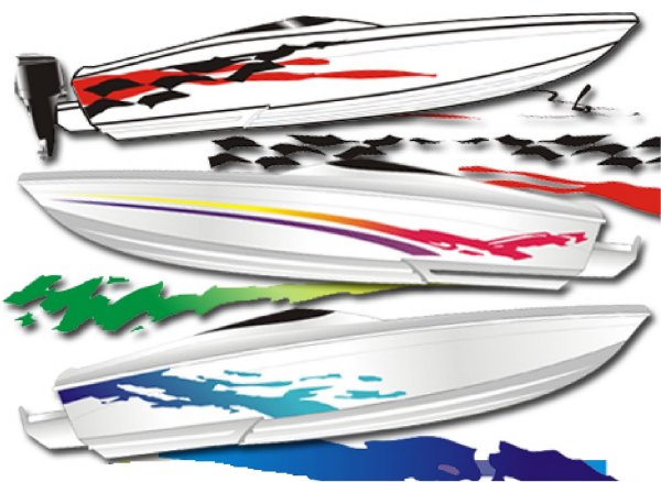 Наклейки на борт лодки
