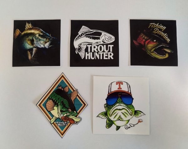 Наклейки рыболовные на ящик