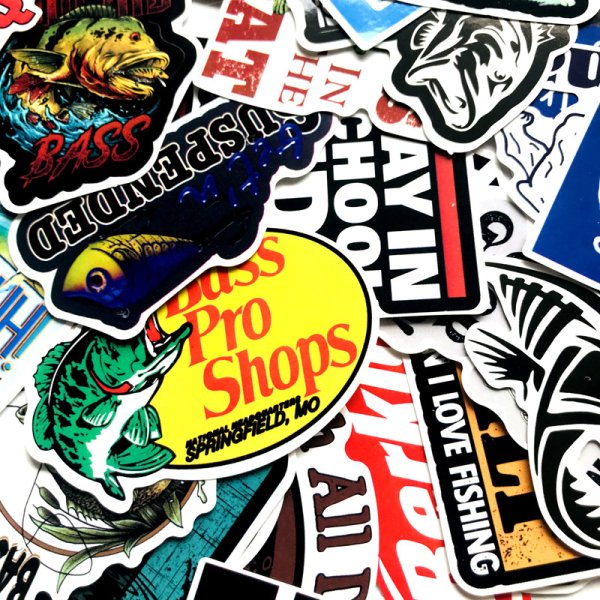 Наклейки рыболовных фирм