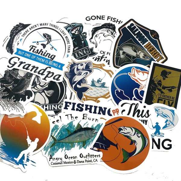 Наклейки рыболовных брендов