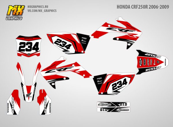 Наклейки на хонду crf250r