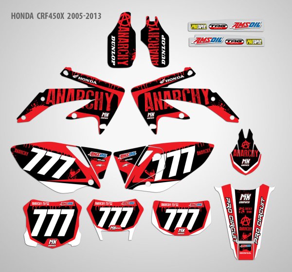 Наклейки на мотоцикл Honda CRF 450
