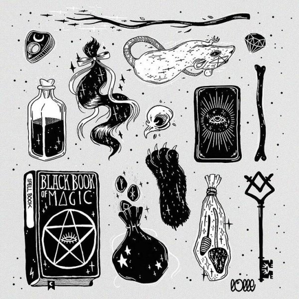 Эстетичные Стикеры черно белые