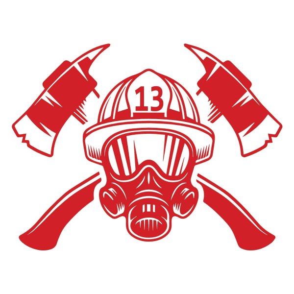 Наклейки на шлем пожарного