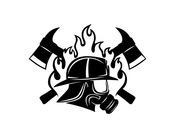 Наклейки на каску пожарного