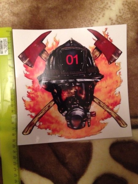 Наклейка пожарная машина