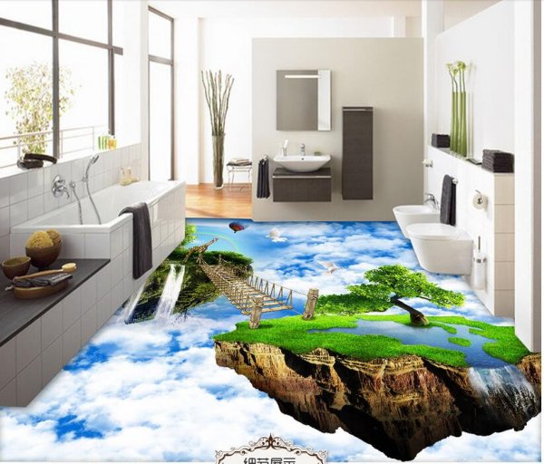 3d наклейки на пол