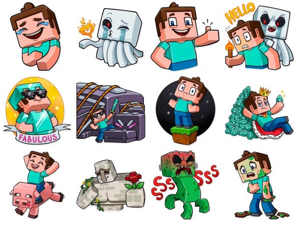 Наклейки майнкрафт