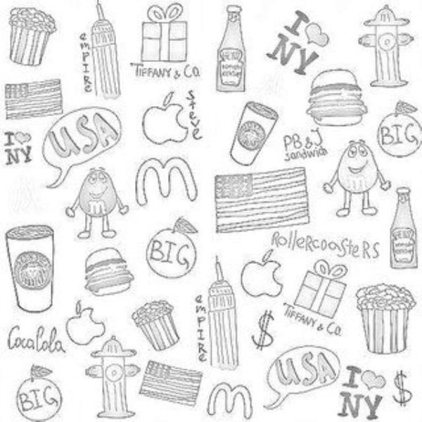 Красивые наклейки черно белые