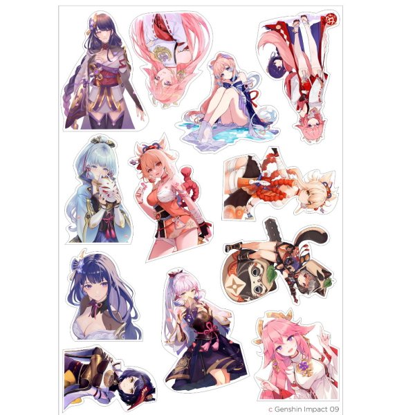 Наклейки Геншен ин пакт