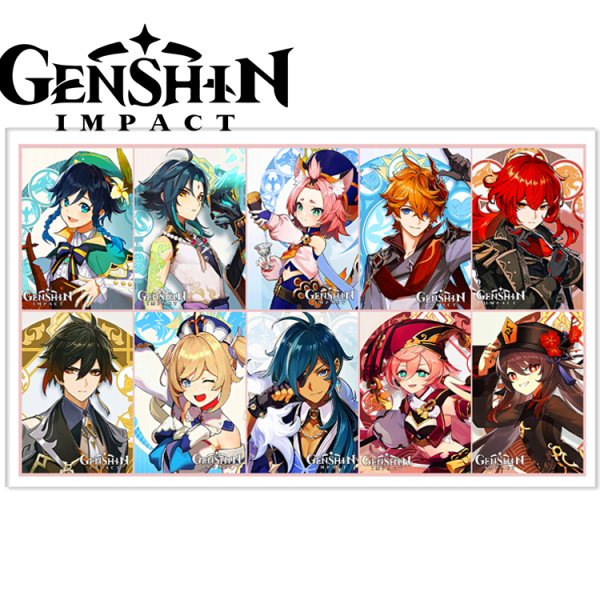Аниме наклейки Геншин Импакт