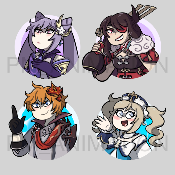 Наклейки Геншин ин пакт