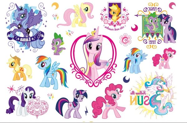 Детские наклейки пони