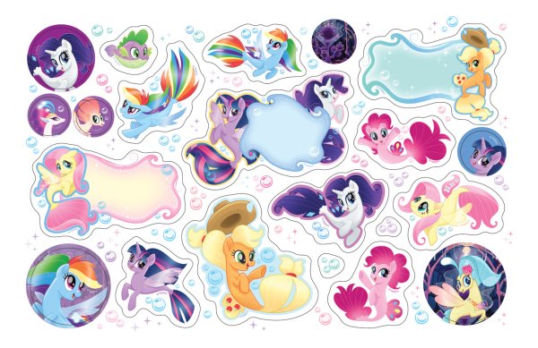 Наклейки маленькие пони