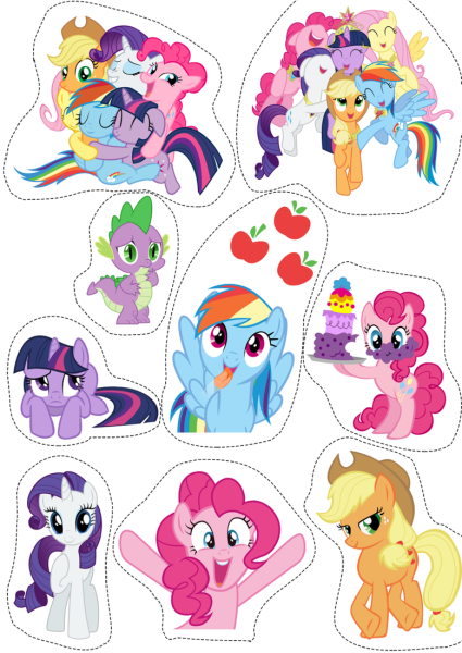Наклейки пони
