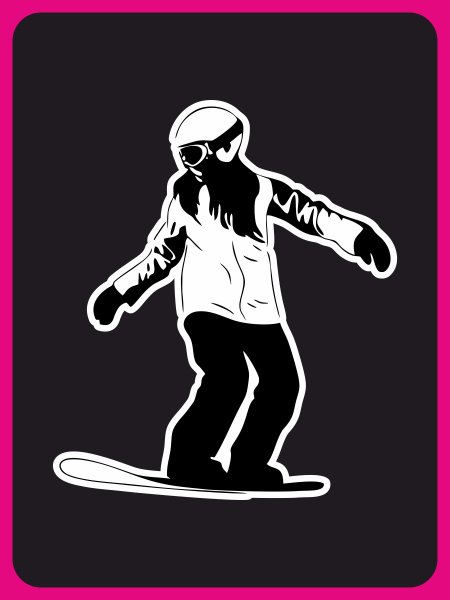 Наклейка на авто сноуборд