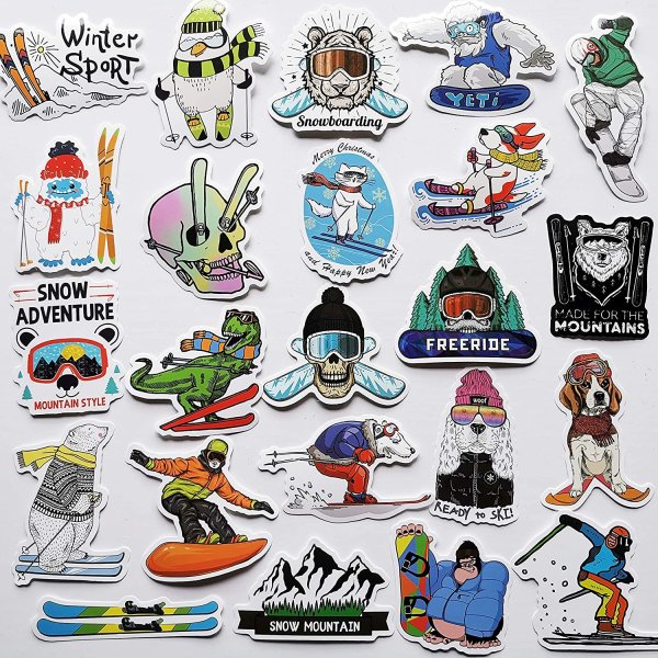 Силуэты сноубордистов