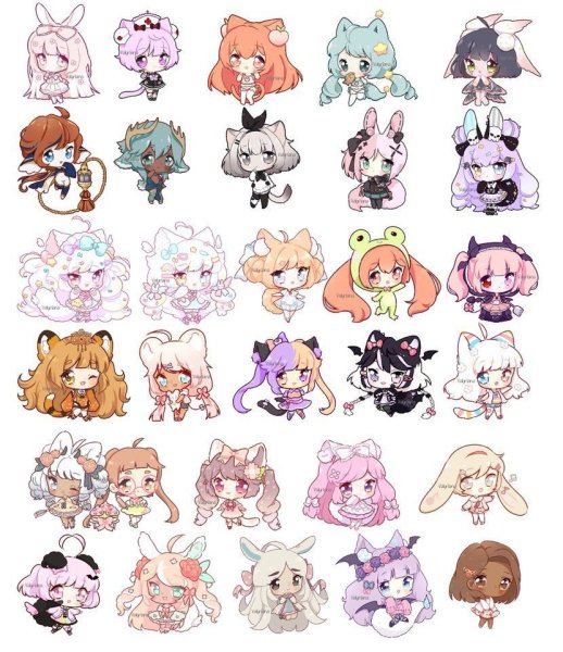 Стикеры для распечатки аниме