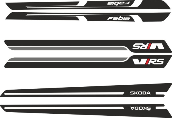 Шкода Фабия наклейка на дверь