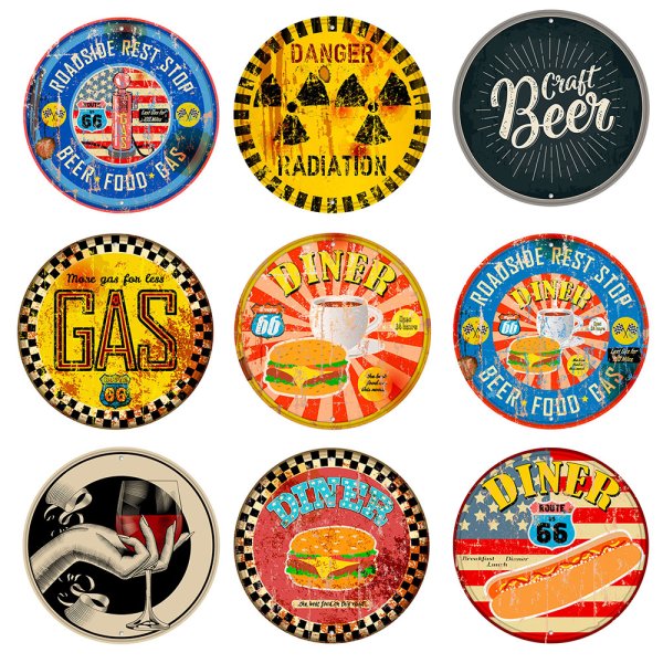 Наклейки на ретро классику