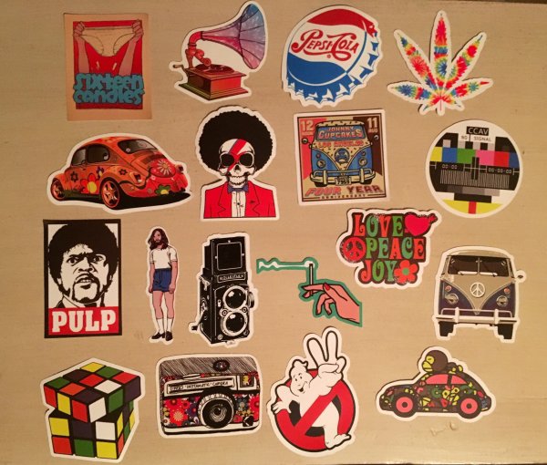 Наклейки в стиле ретро
