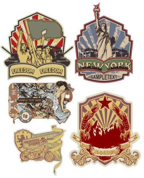 Стикеры в стиле ретро