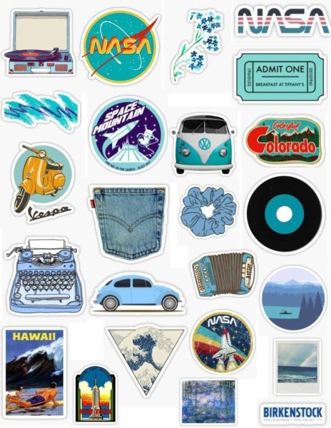 Ретро Стикеры для распечатки