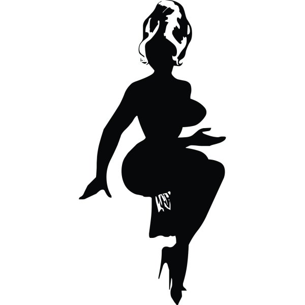 Силуэт сидящей девушки