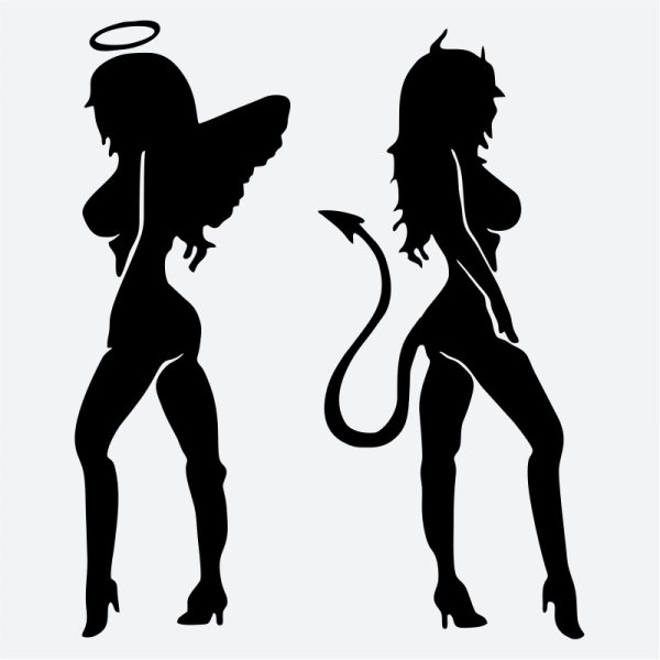 Наклейки Стикеры девушки