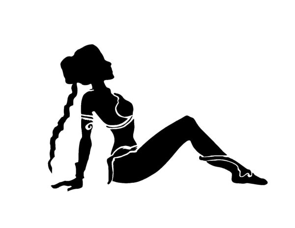 Наклейка девушка