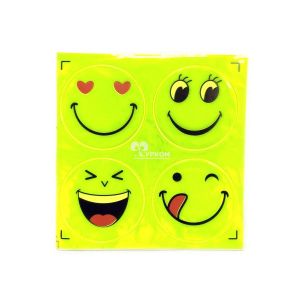 Светоотражающие наклейки смайлы