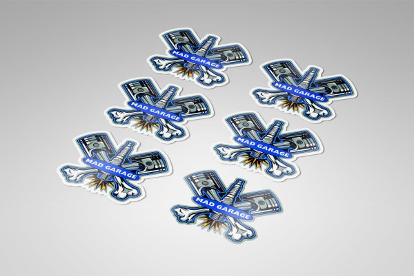 Фигурные наклейки печать