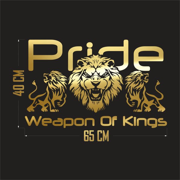 Наклейка Прайд со львом на лобовом