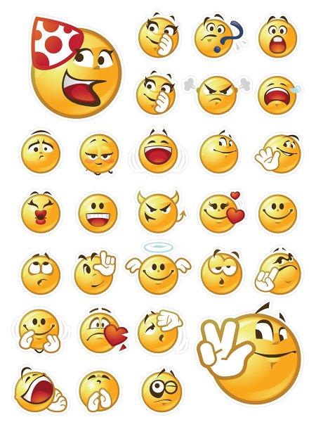 Наклейки - смайлики