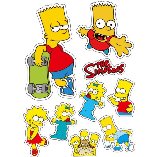 Наклейки барт симпсон