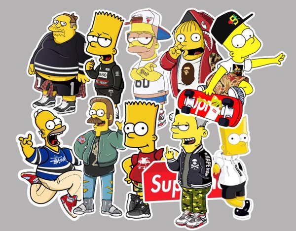 Стикеры симпсоны