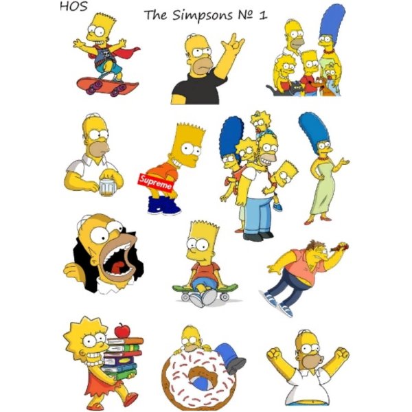 Крутые наклейки симпсоны