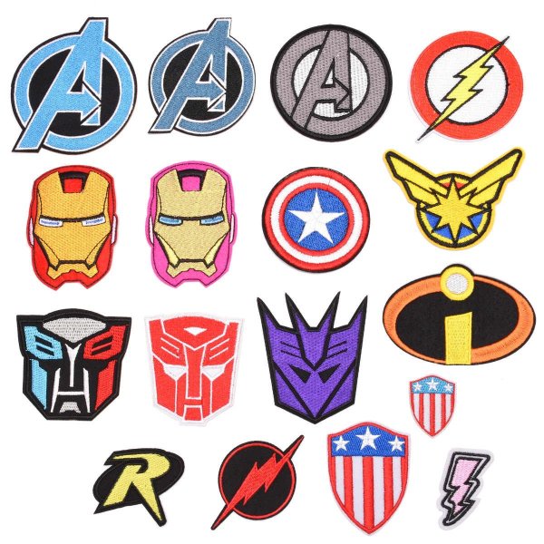 Стикеры супергероев значки