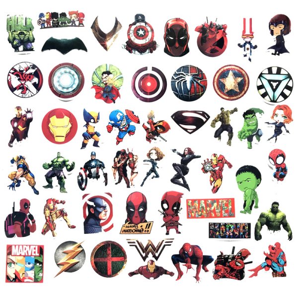 Наклейки с супергероями