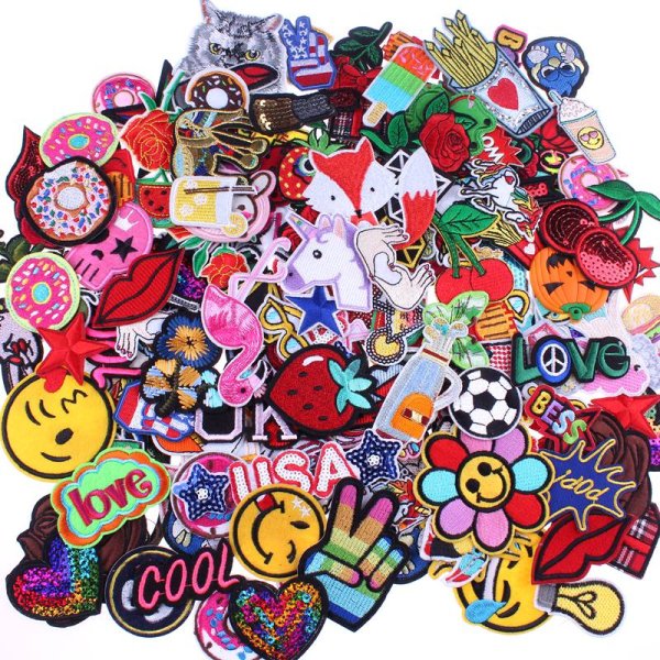 Клеящиеся наклейки на одежду