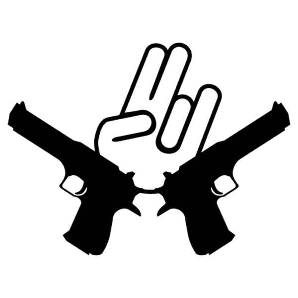 Наклейка пистолет