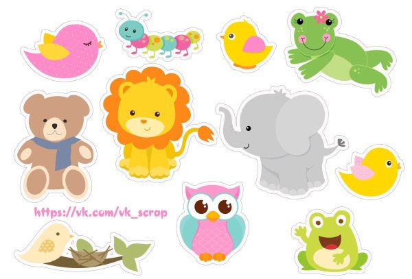 Набор наклеек для детского сада