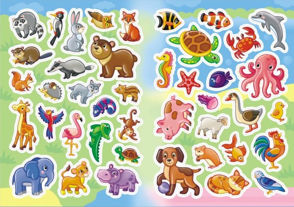 Наклейки детские маленькие