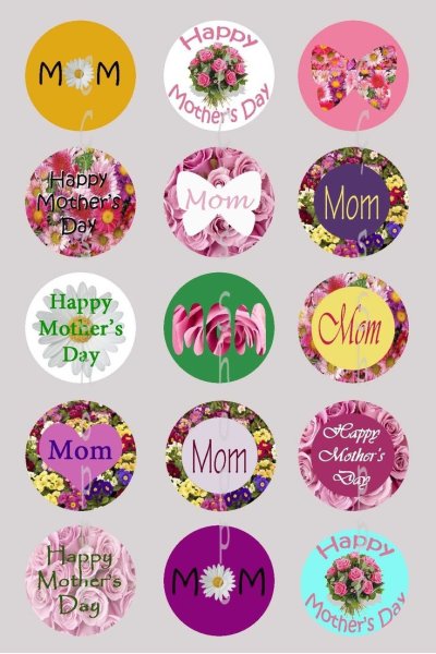 Круглые открытки маме