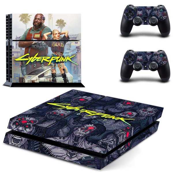 Виниловая наклейка ps4 Slim Cyberpunk 2077