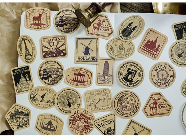 Винтажные наклейки