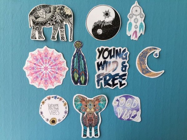 Наклейки в скетчбук модные